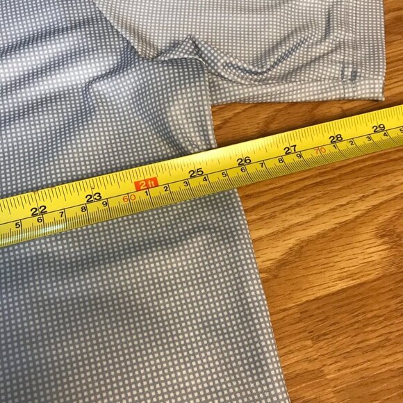 Mens Callaway Golf Short Sleeve Polo Shirt Light Blue Check Opti Dri Sz XL Light - Picture 11 of 11